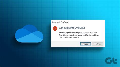 Can't sign in to OneDrive .